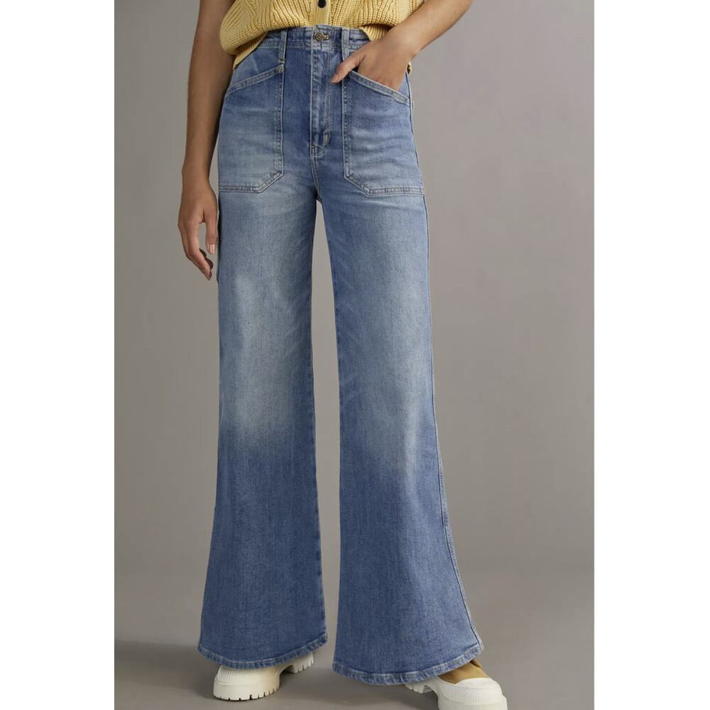 Anthropologie Pilcro Wide-Leg Carpenter Jeans - 29 Waist